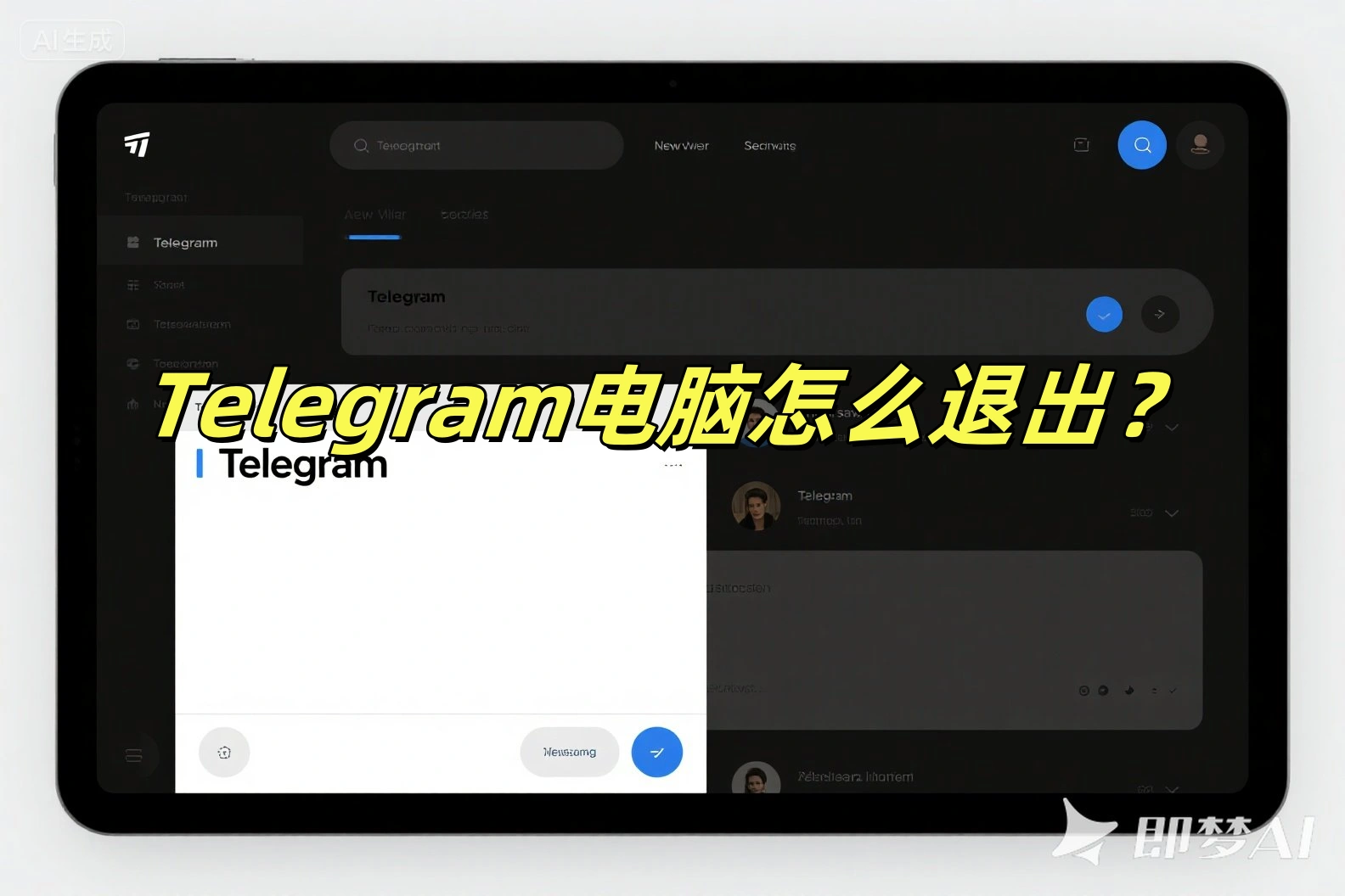 Telegram电脑怎么退出?