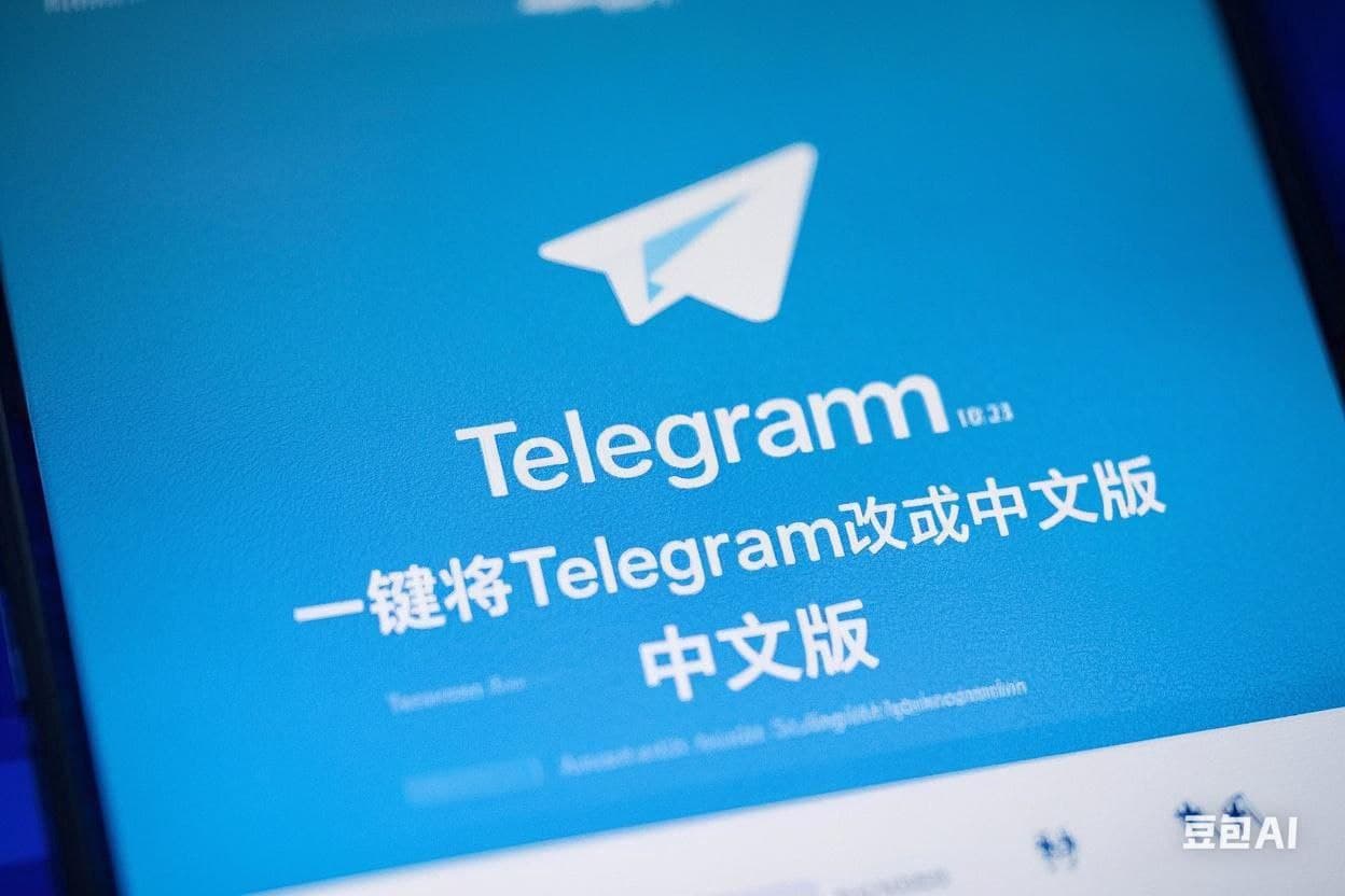 Telegram界面从英文转换为中文效果对比图