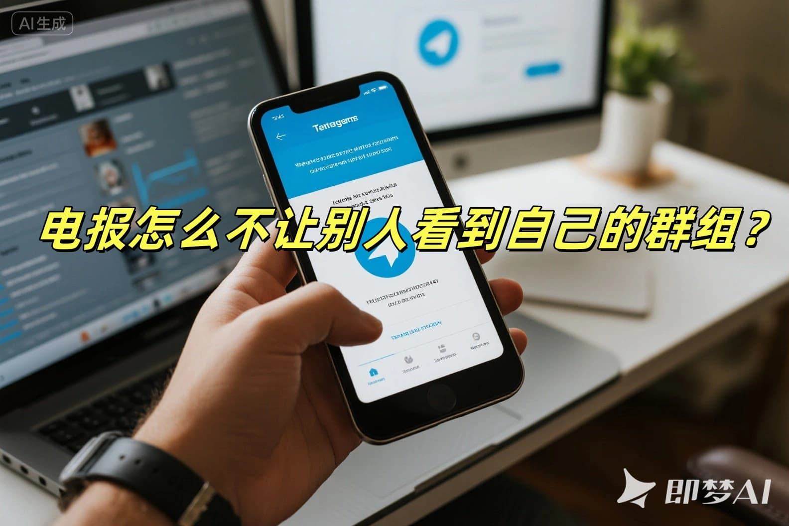 电报怎么不让别人看到自己的群组？
