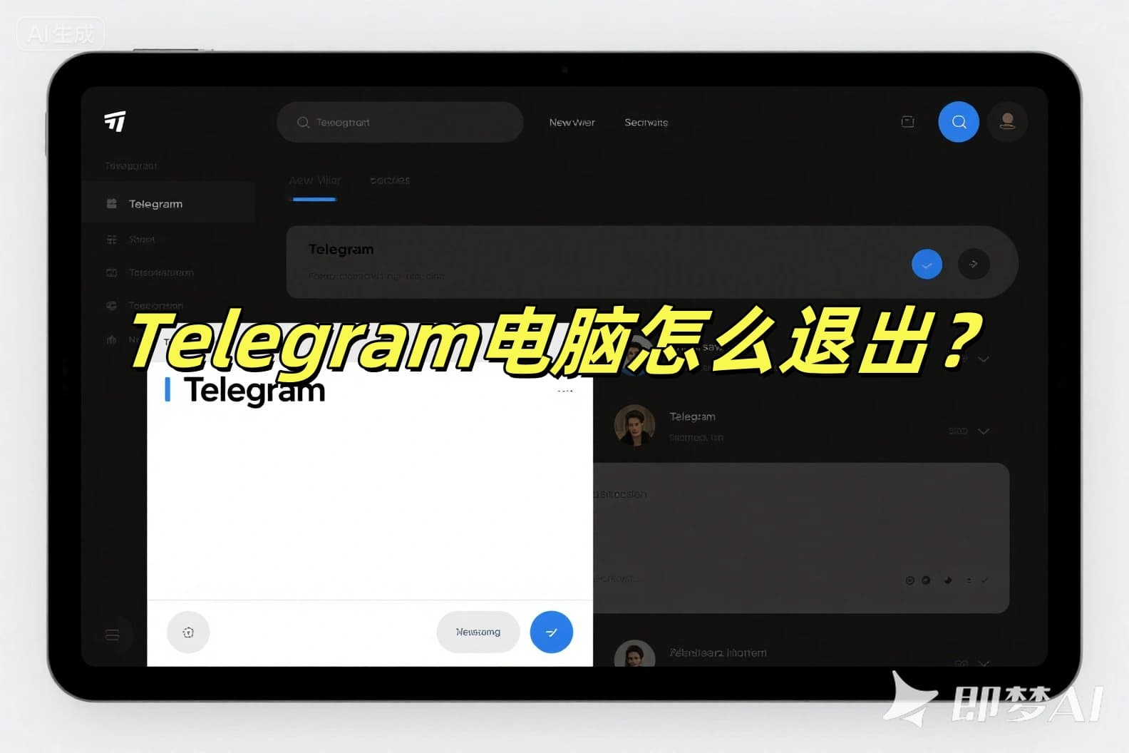 Telegram电脑怎么退出？