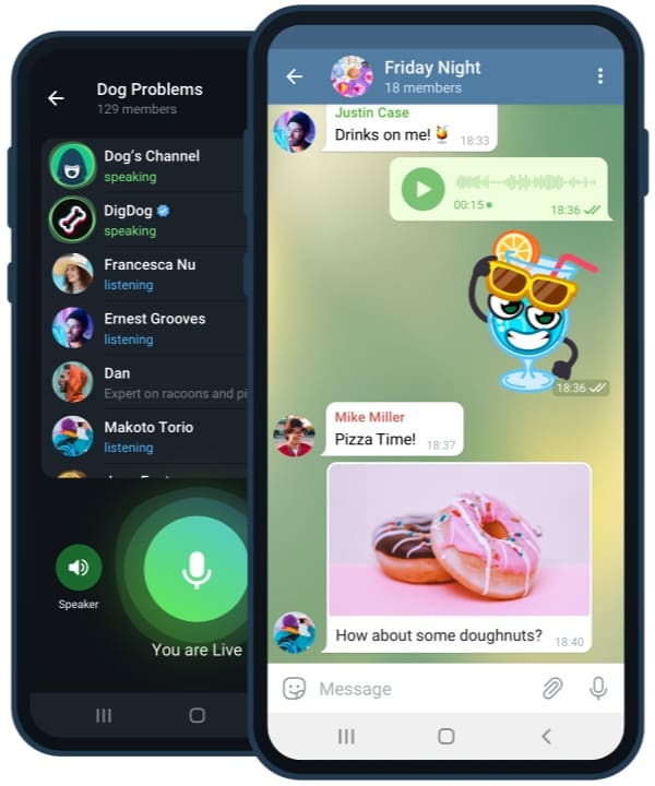 Telegram Android 版界面预览