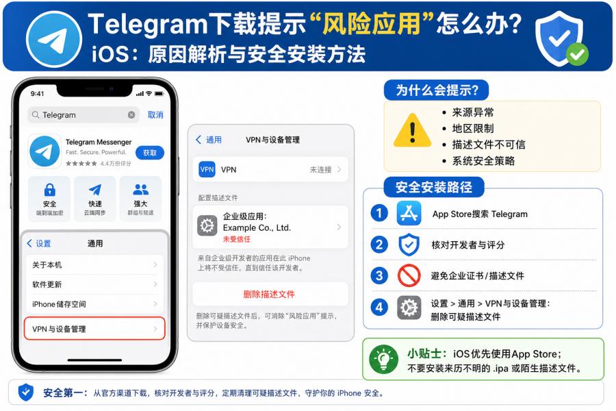 Telegram APK 被提示风险应用的处理方式