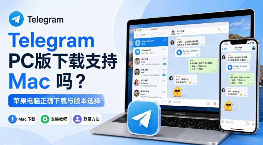 Telegram电报教程: Telegram PC版下载支持 Mac 吗?Mac 官方客户端选择与安装方法