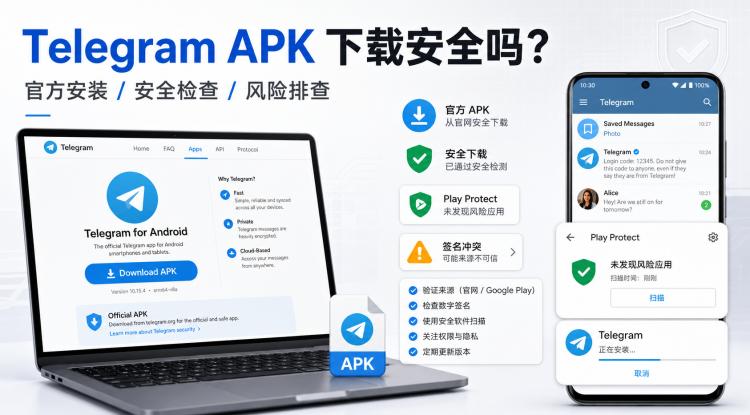 Telegram电报指南: Telegram APK 下载安全吗?官方 APK 安装与安全排查指南