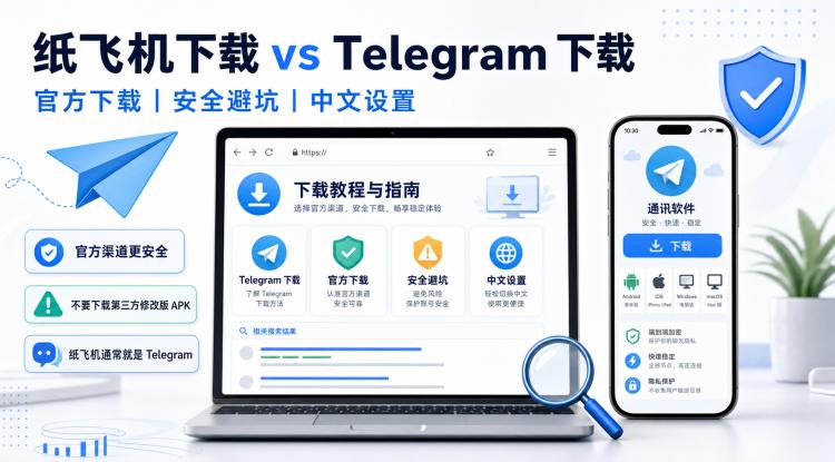 Telegram电报指南: Telegram 下载和纸飞机下载有什么区别?官方下载、安全避坑与中文设置教程