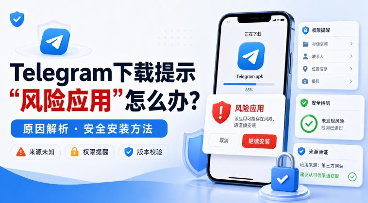 Telegram电报指南: Telegram下载提示“风险应用”怎么办?原因解析与安全安装方法