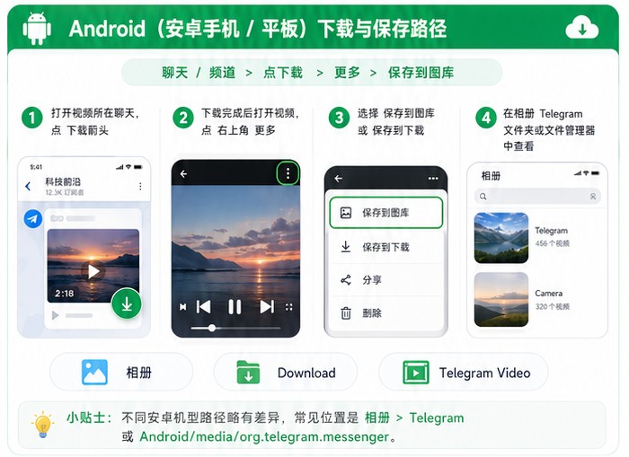 Telegram如何下载视频？手机和电脑保存方法详解